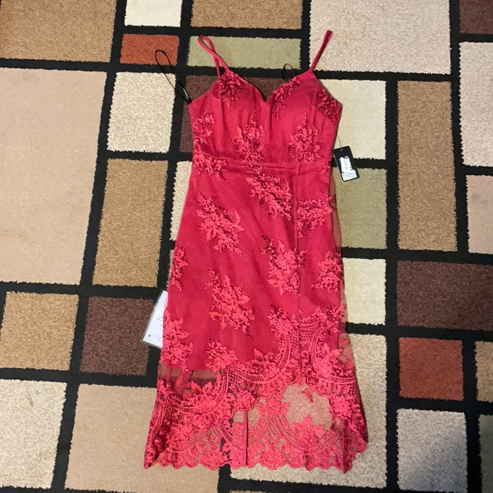 Red floral Guess Los Angeles Dress